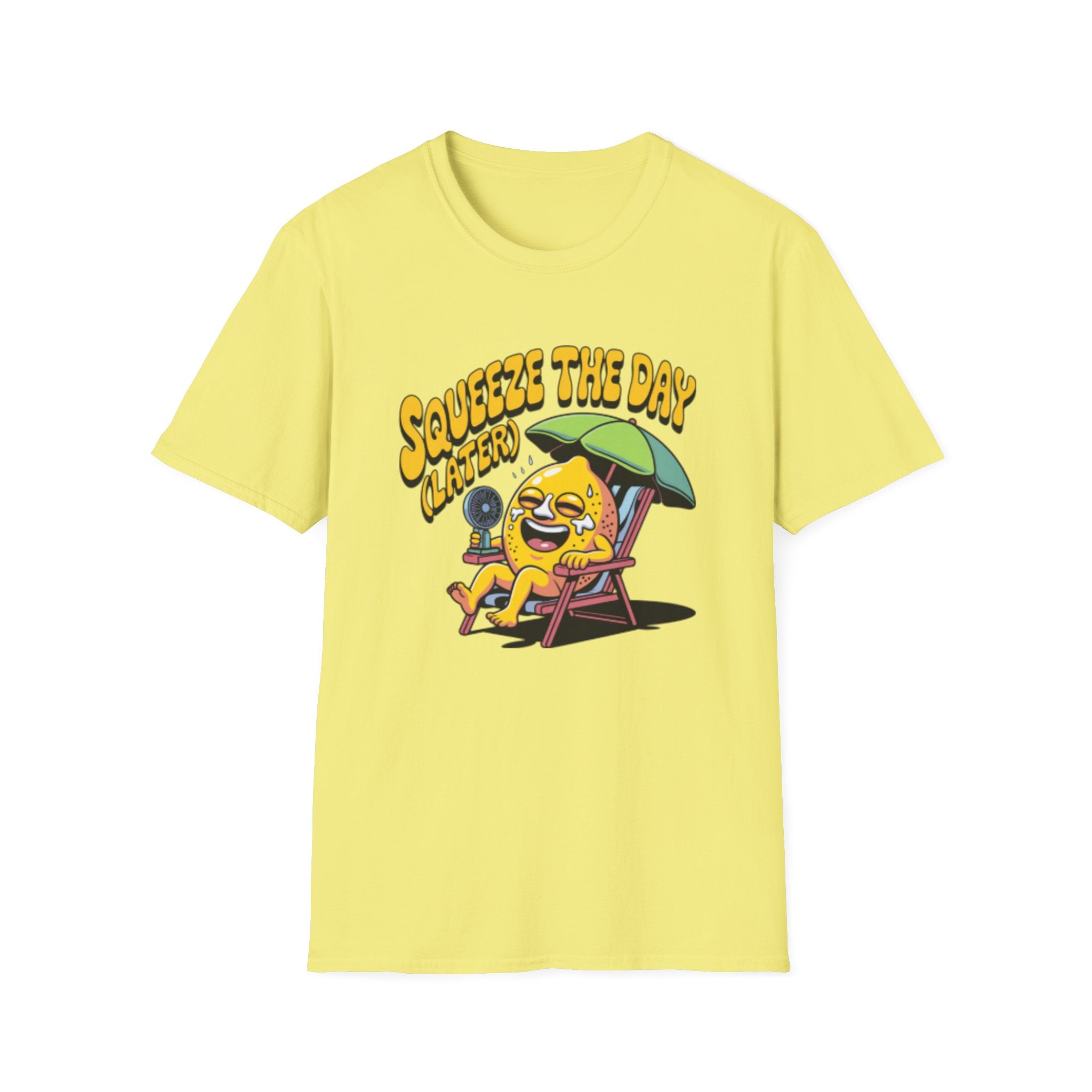 Squeeze the Day Lemon Graphic T-Shirt | Cute Citrus Illustration
