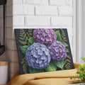 Hydrangea Bouquet Glass Cutting Board | Floral Kitchen Decor