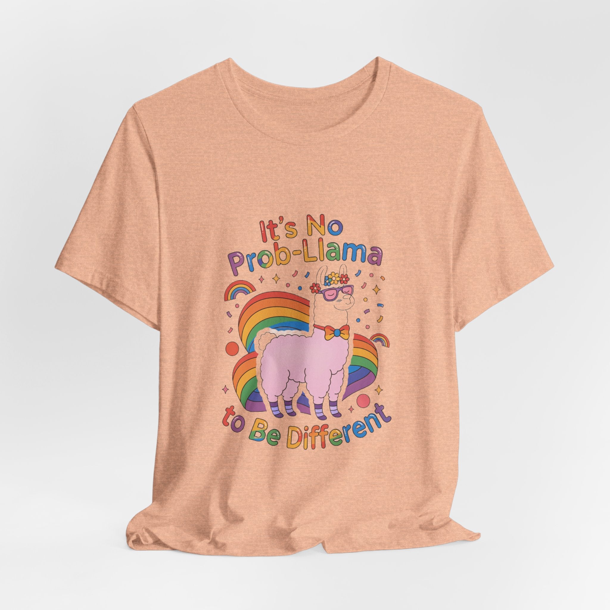It's No Prob-Llama Rainbow Llama Graphic Tee