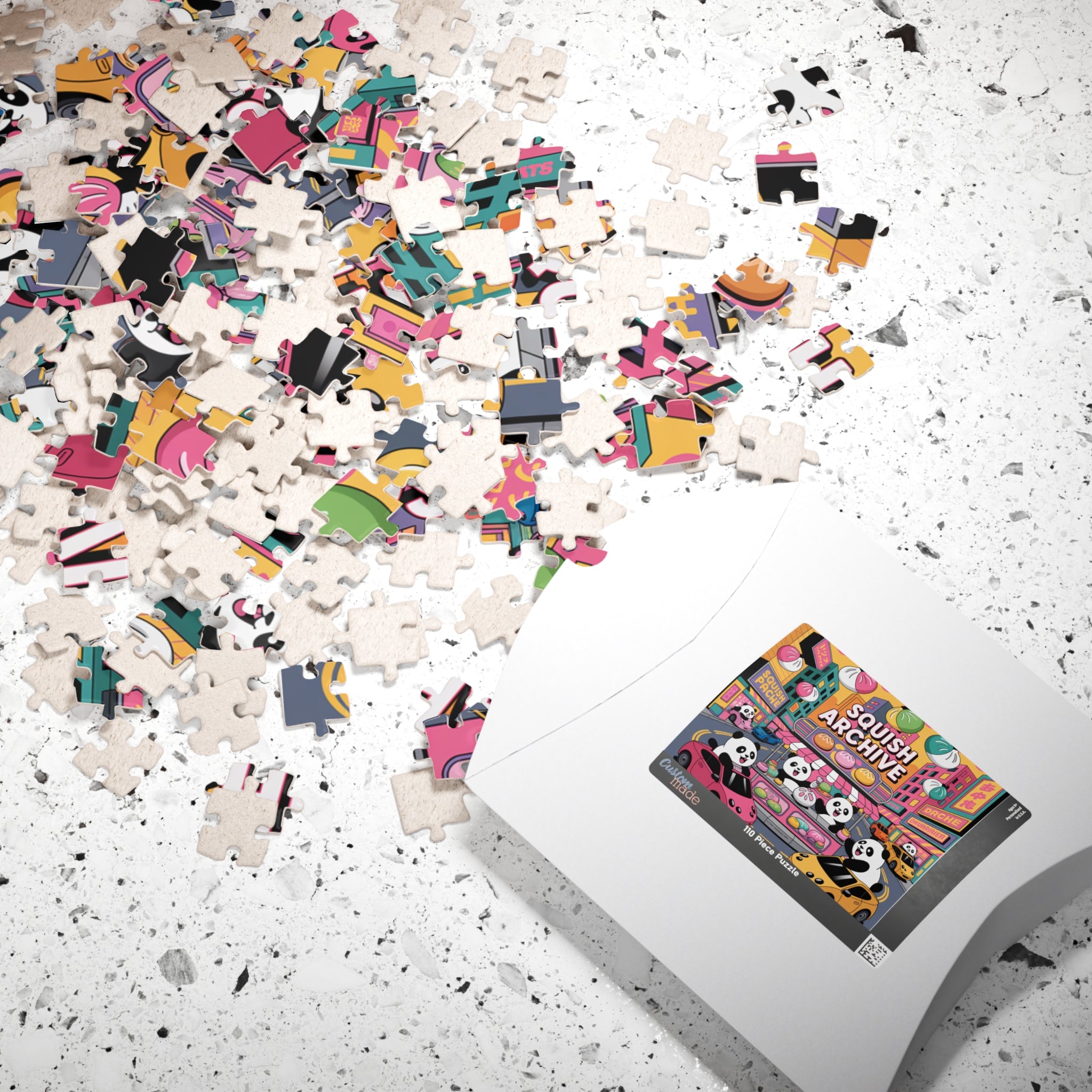 Squish Archive Panda City Jigsaw Puzzle — Cute Cartoon 110/252/520/1014-Piece