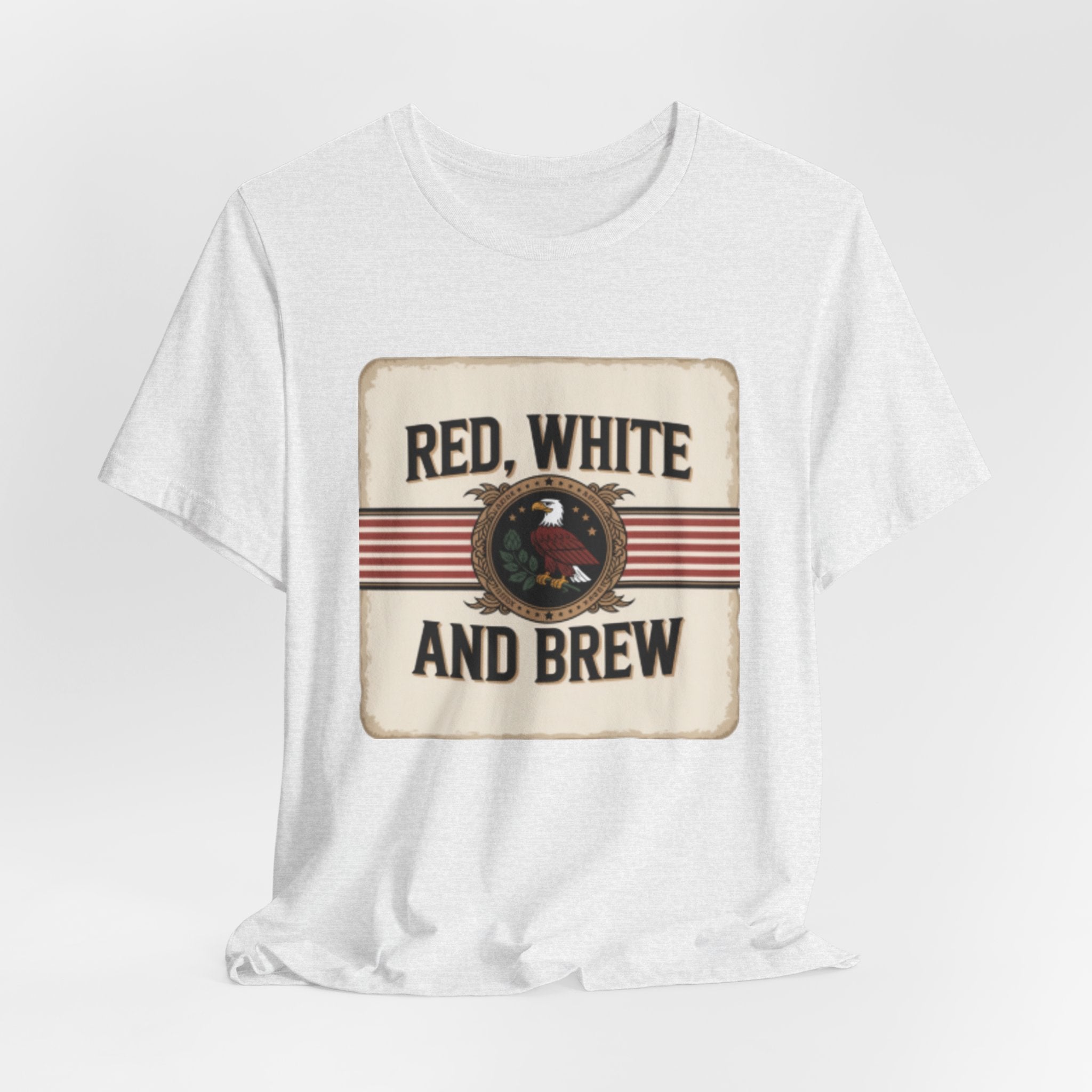 Red, White and Brew Tee - Patriotic Beer Graphic T-Shirt for 4th of July