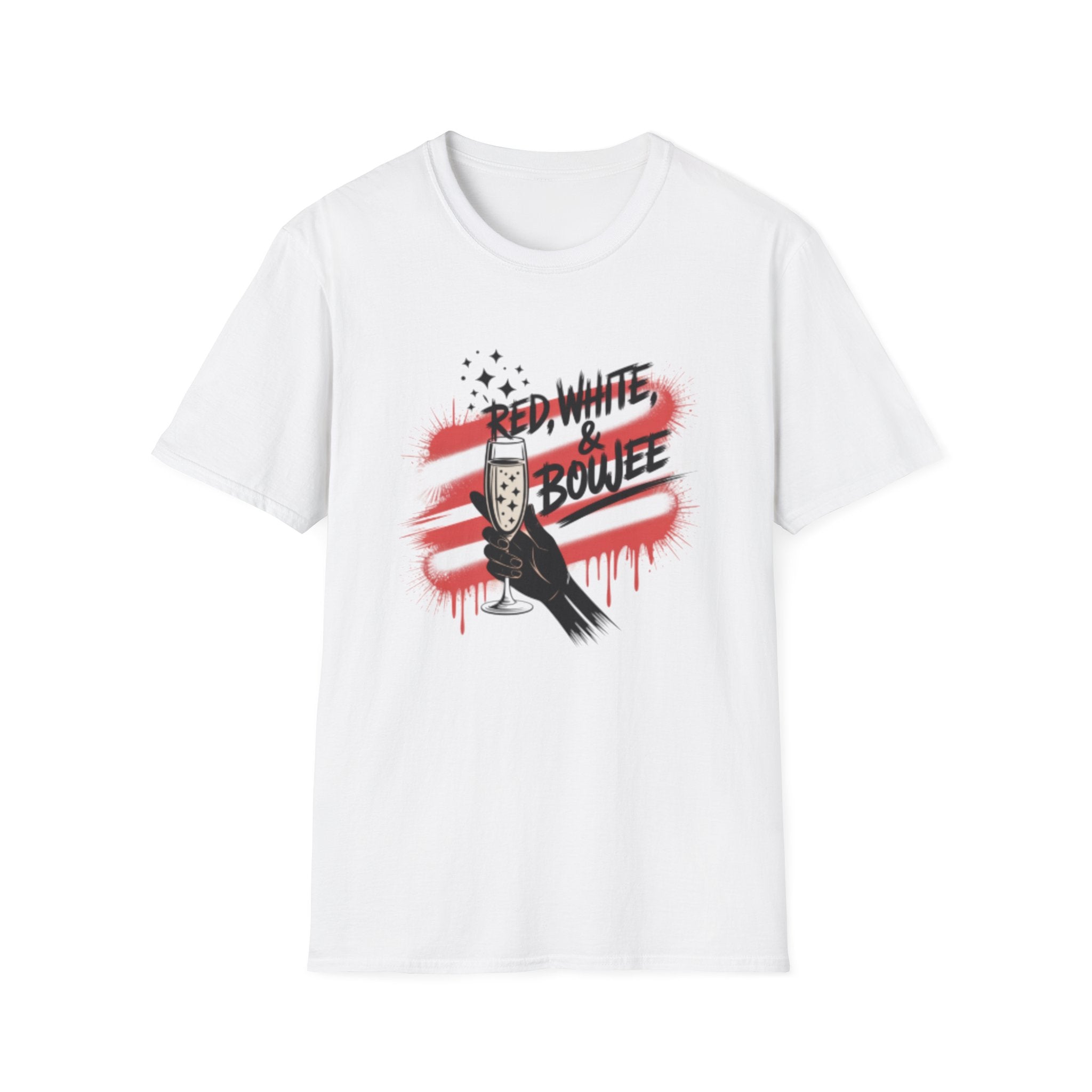 Red, White & Boujee T-Shirt | Patriotic Sparkle Champagne Graphic