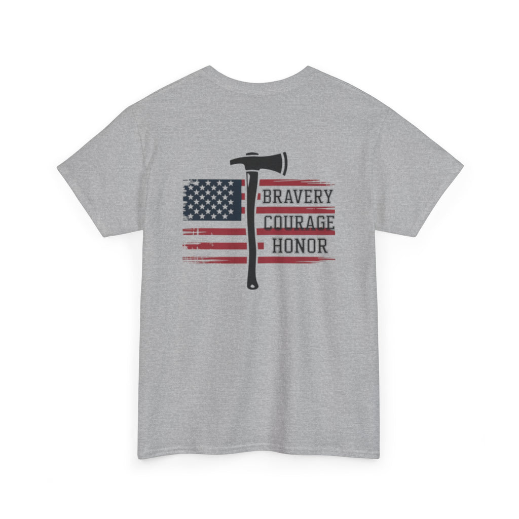 Firefighter Flag Tee — Bravery Courage Honor T-Shirt