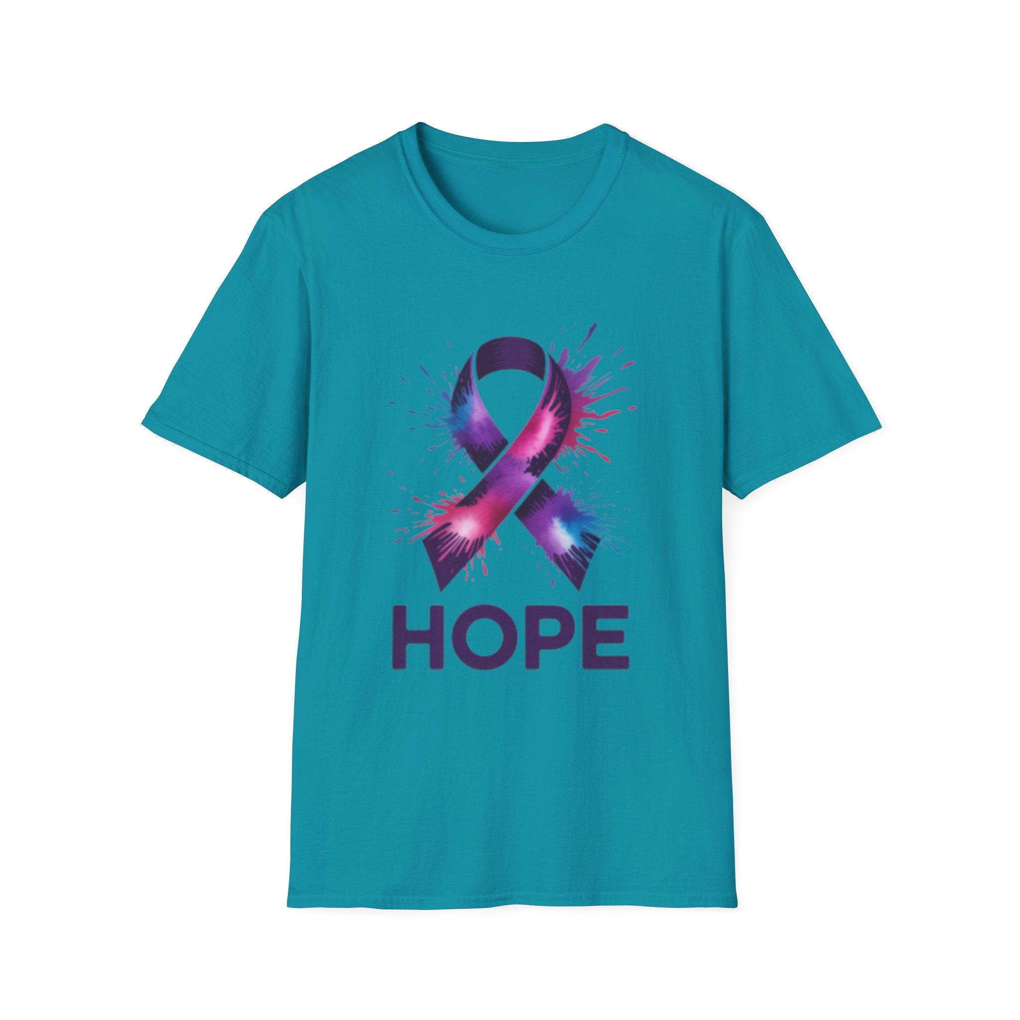 Awareness Ribbon 'Hope' T-Shirt — Purple & Pink Cancer Support Tee