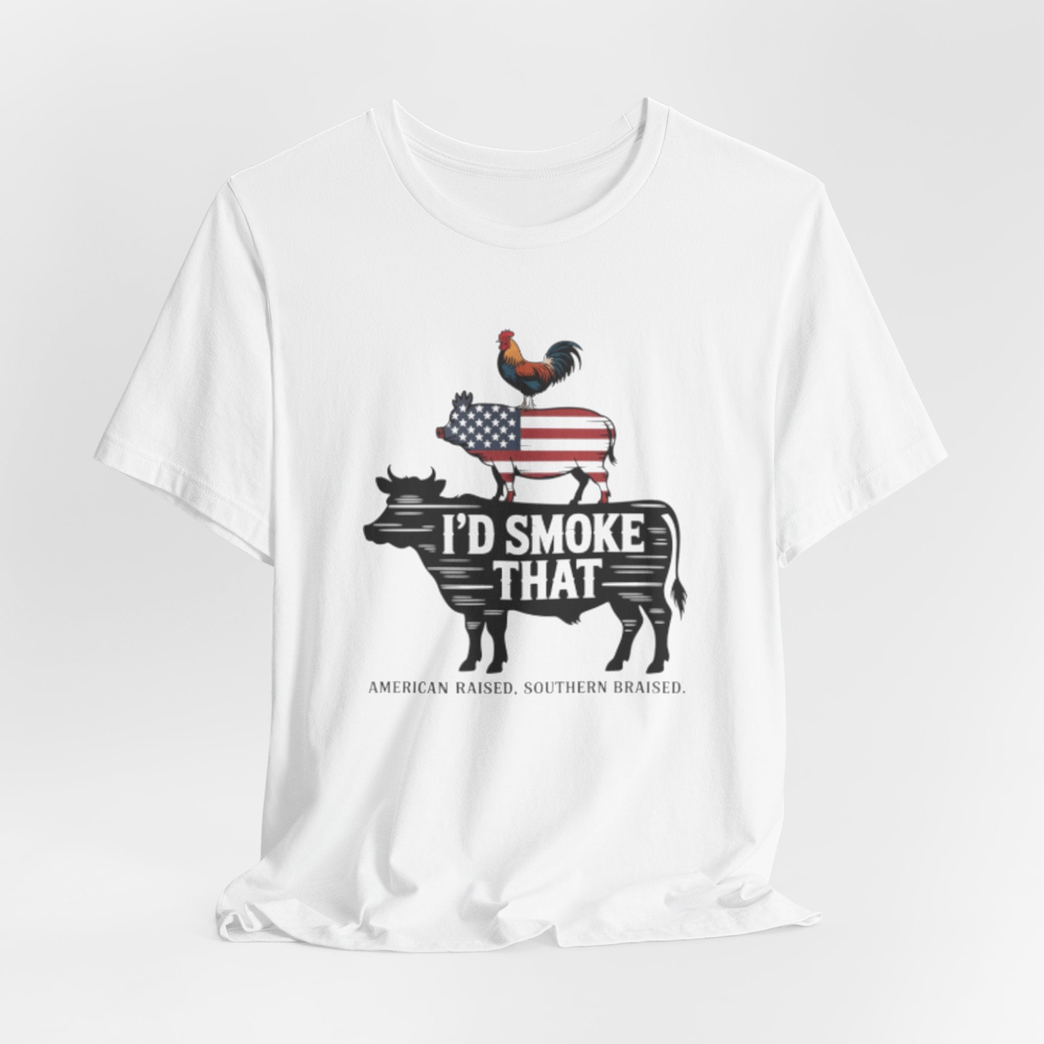 Barbecue Farm Tee — "I'd Smoke That" Americana BBQ Shirt