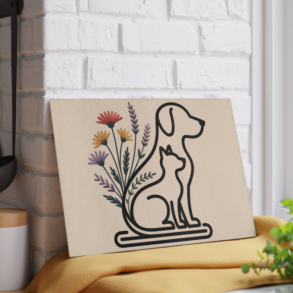 Vet Tech Gift Glass Cutting Board Veterinary Nurse Animal Hospital Decor Board