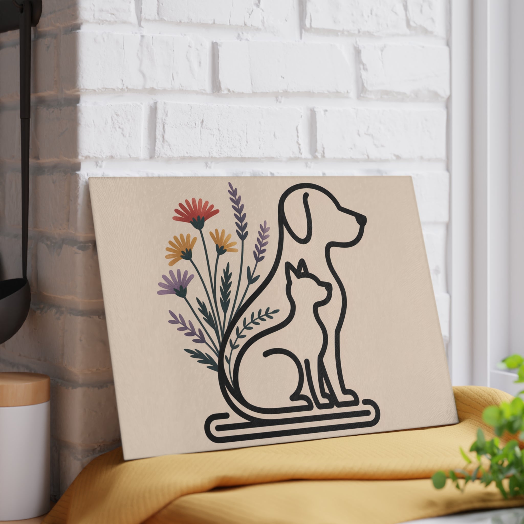 Vet Tech Gift Glass Cutting Board Veterinary Nurse Animal Hospital Decor Board