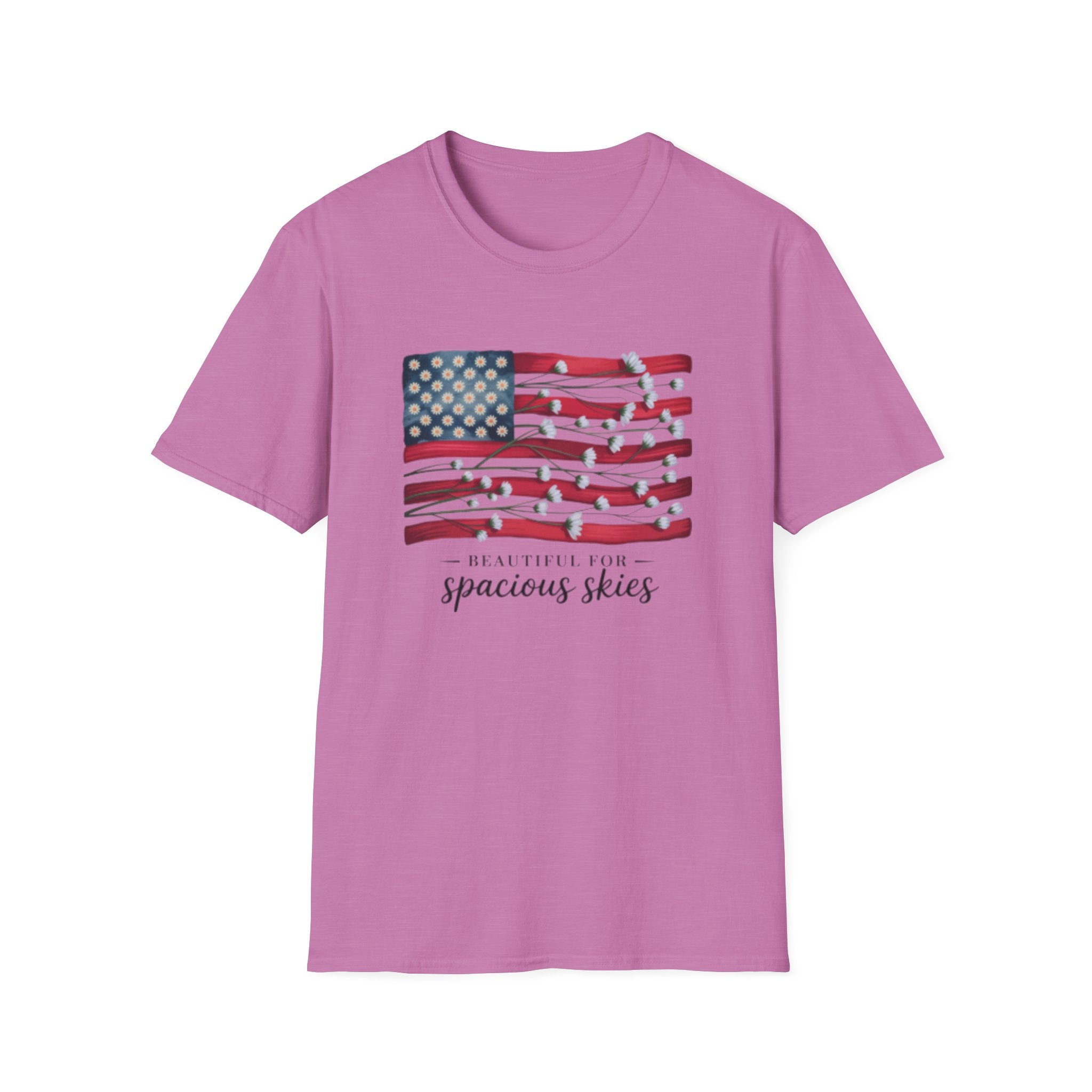 American Floral Flag  T-Shirt | patriotic, Beautiful Skies