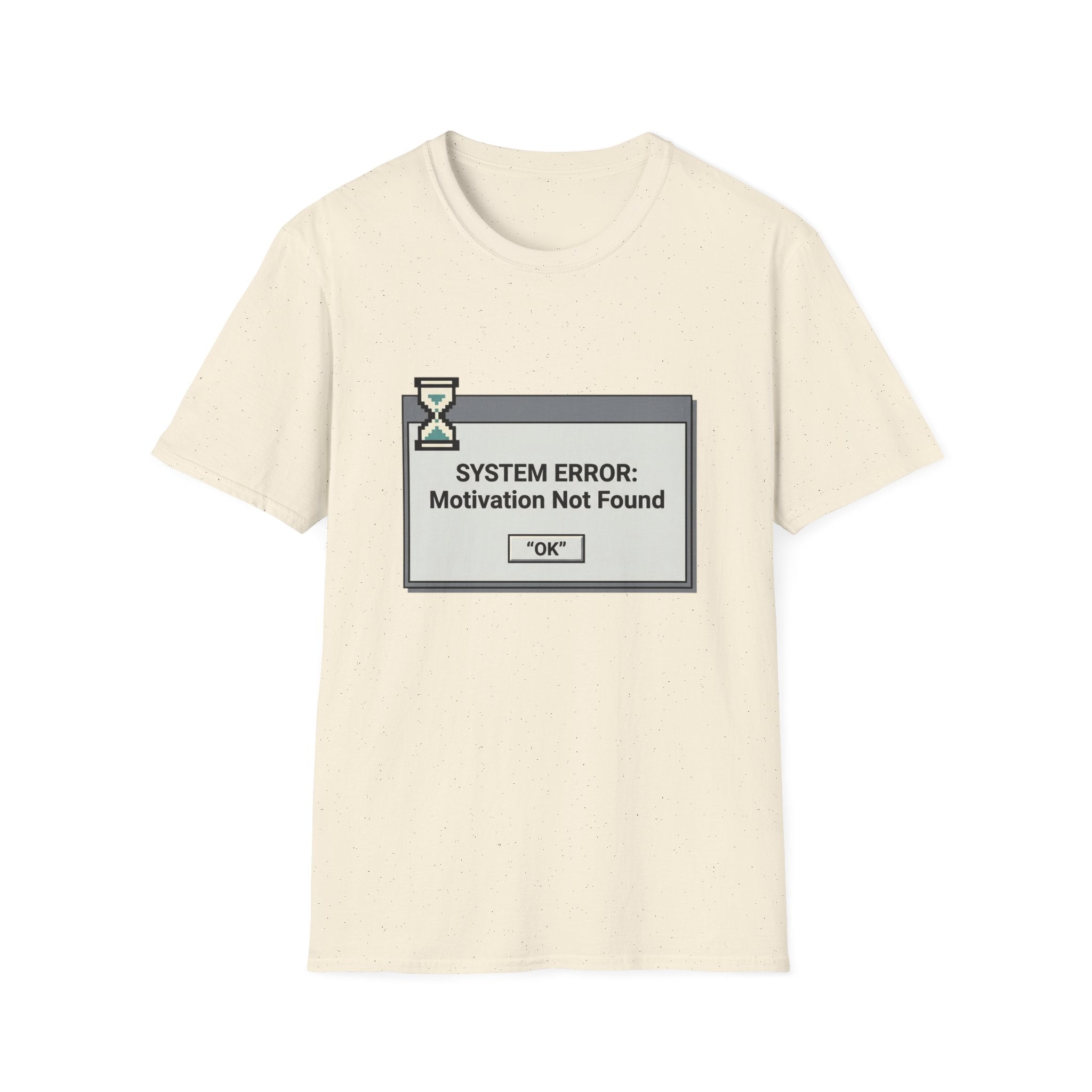 System Error Motivation Not Found Retro Computer Tee