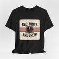 Red, White and Brew Tee - Patriotic Beer Graphic T-Shirt for 4th of July