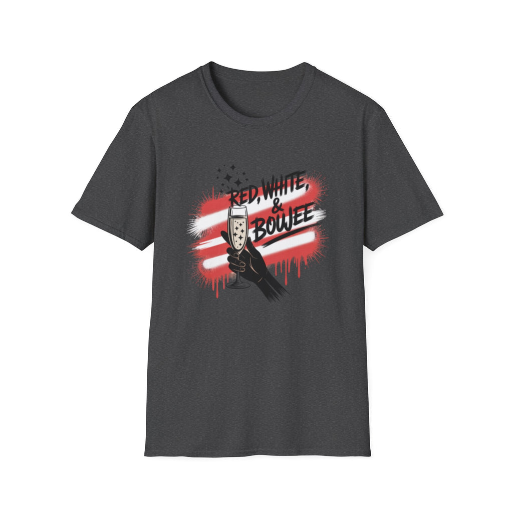 Red, White & Boujee T-Shirt | Patriotic Sparkle Champagne Graphic