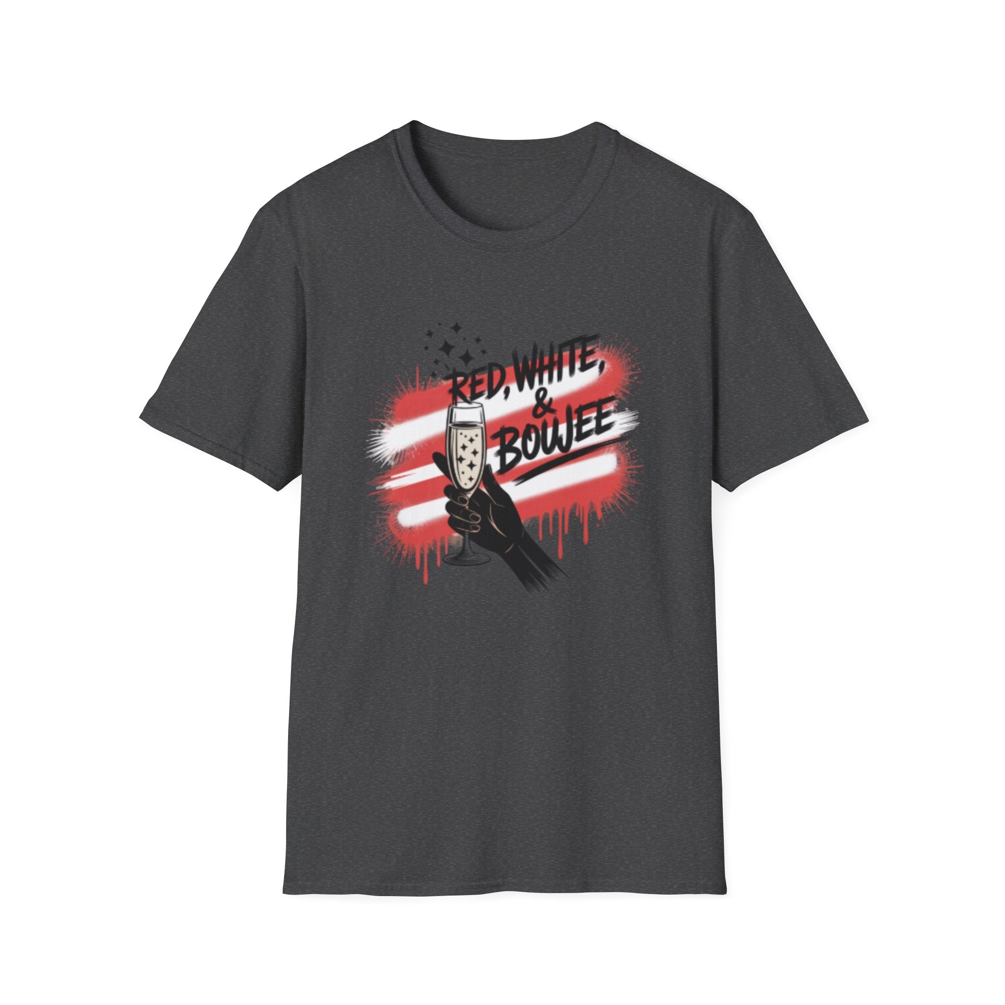 Red, White & Boujee T-Shirt | Patriotic Sparkle Champagne Graphic