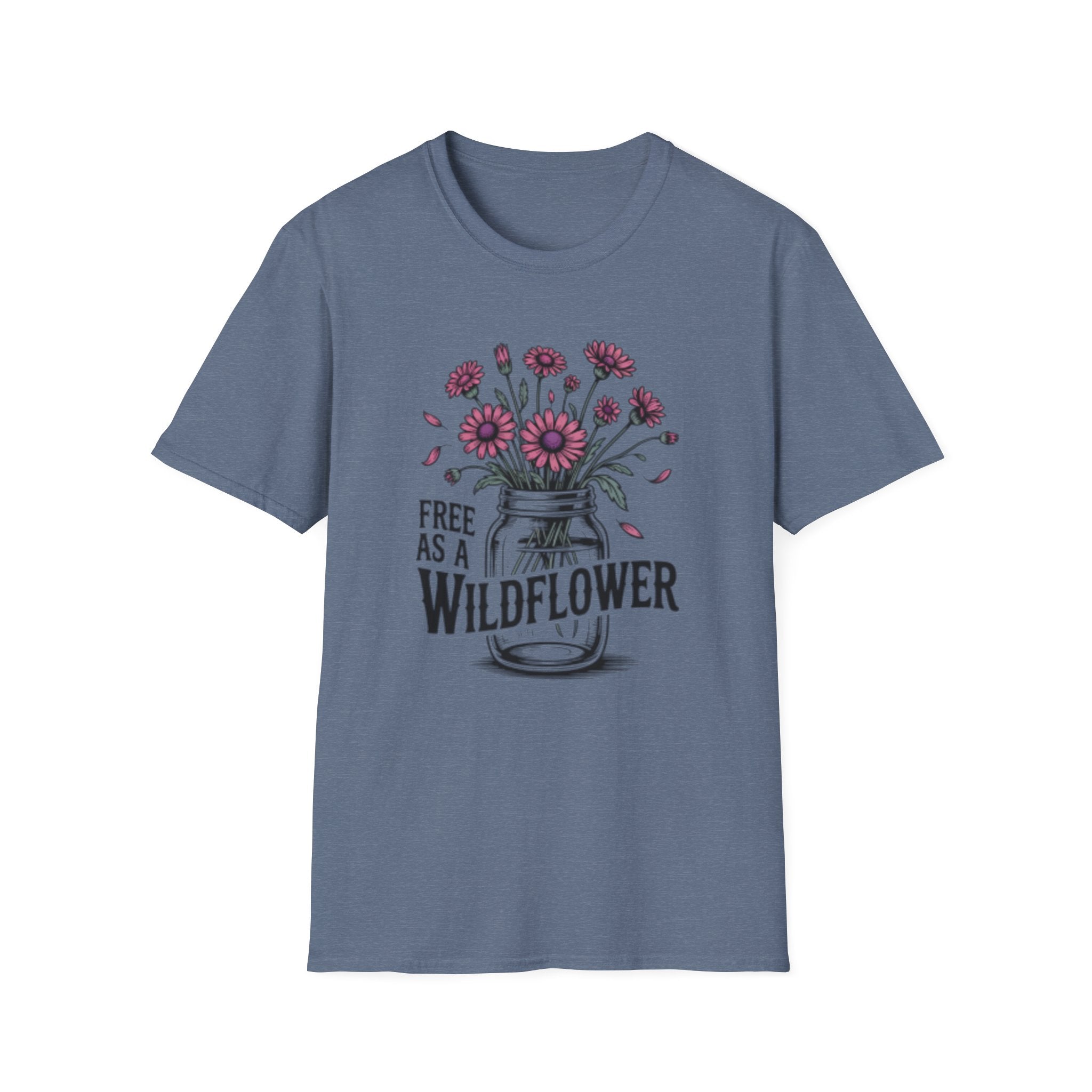 Free As A Wildflower T-Shirt | Mason Jar Flowers Tee
