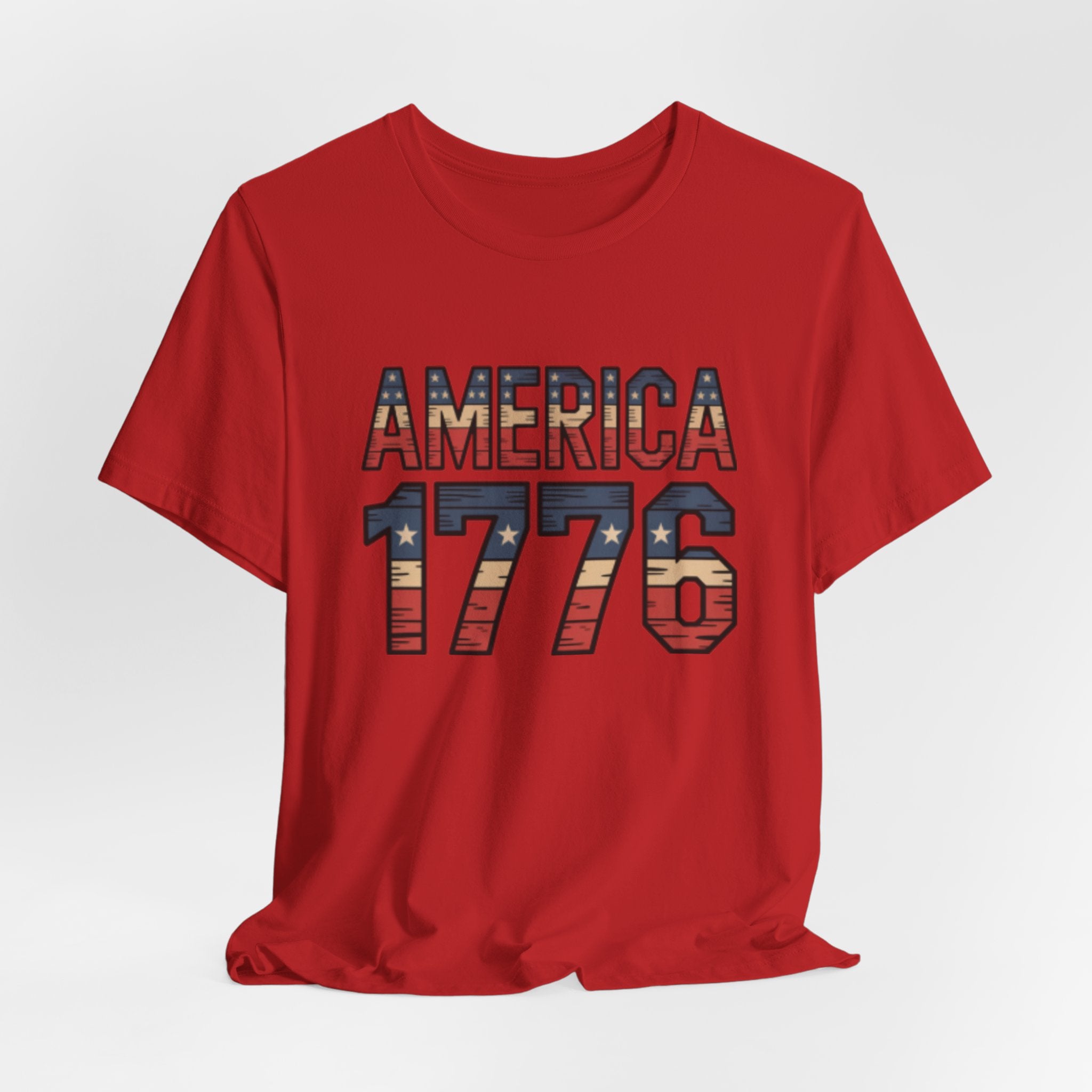 America 1776 Vintage Patriotic Flag Tee