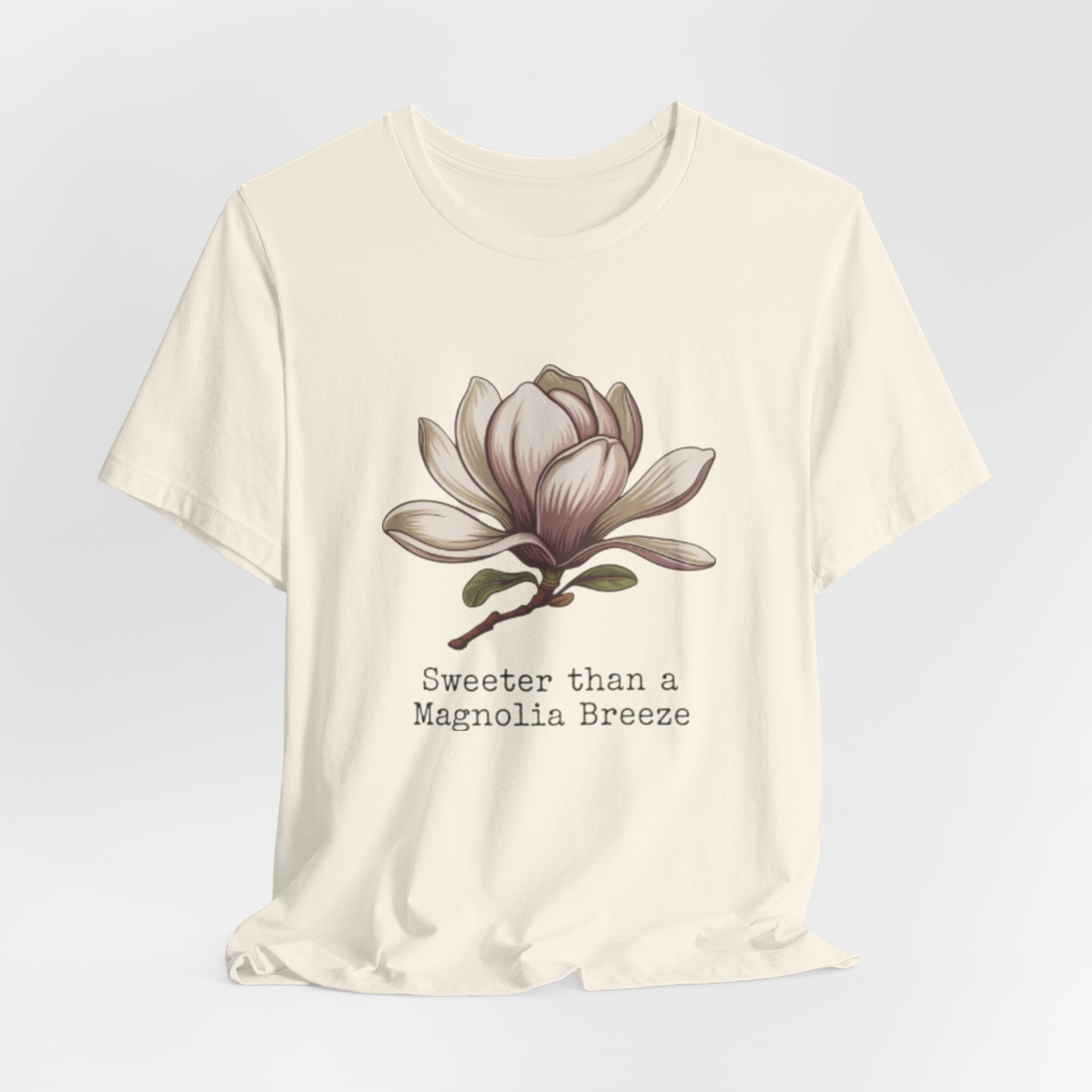 Magnolia Breeze Tee - "Sweeter Than a Magnolia Breeze" Floral Graphic T-Shirt