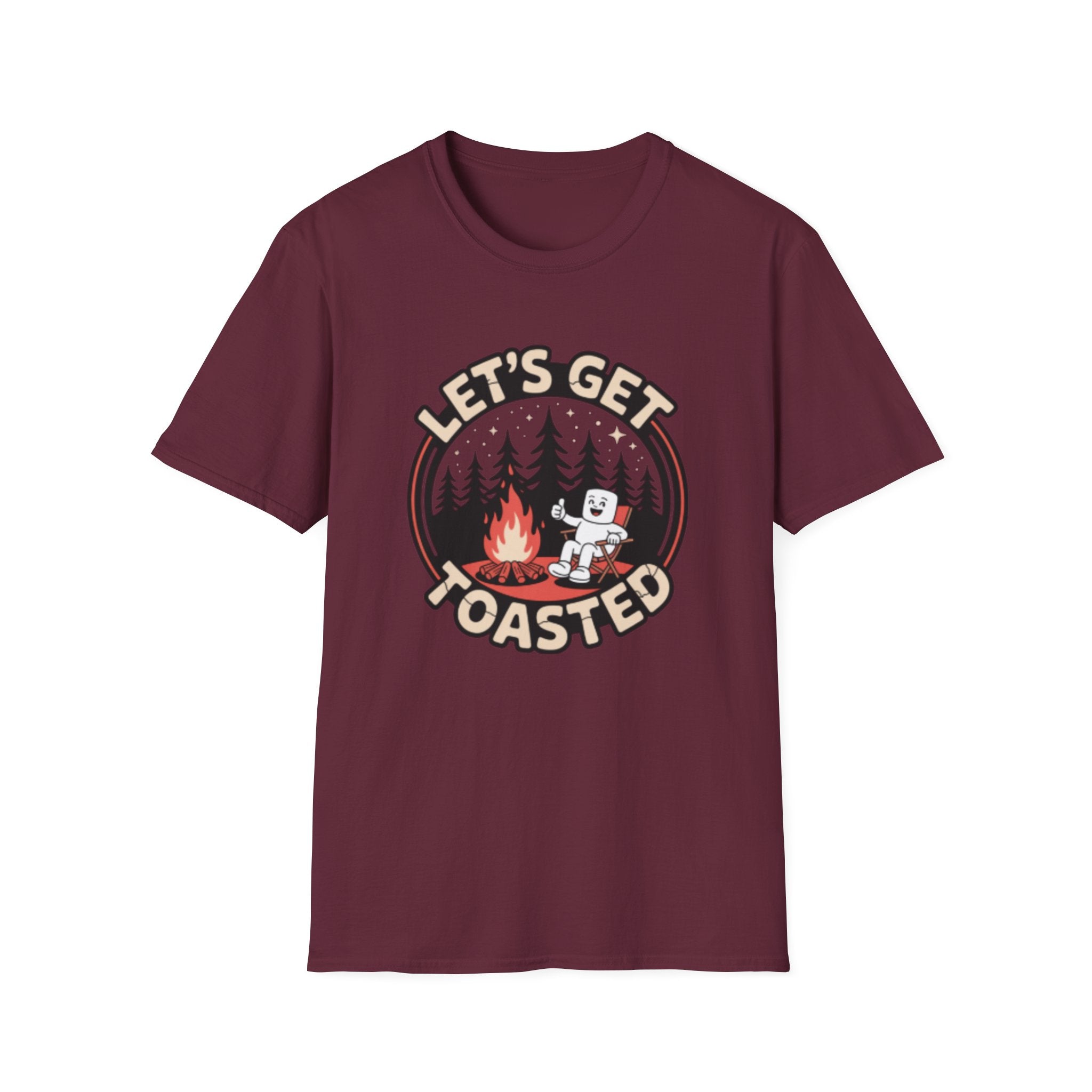 Let's Get Toasted campfire marshmallow T-Shirt | camping shirt