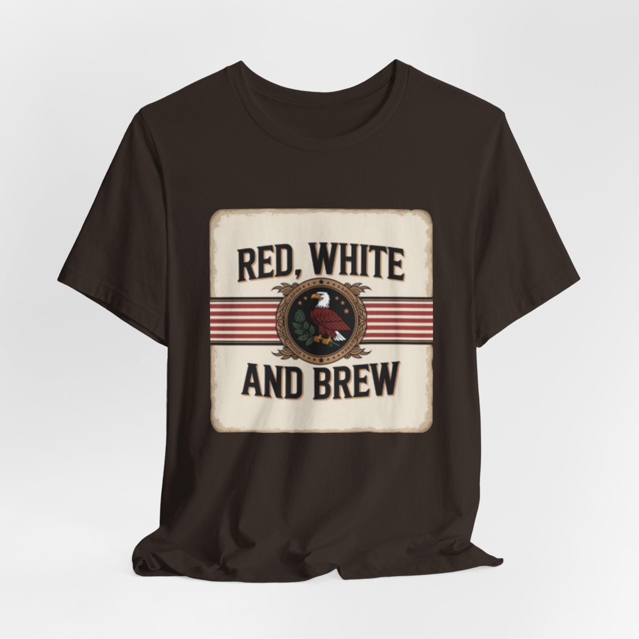 Red, White and Brew Tee - Patriotic Beer Graphic T-Shirt for 4th of July