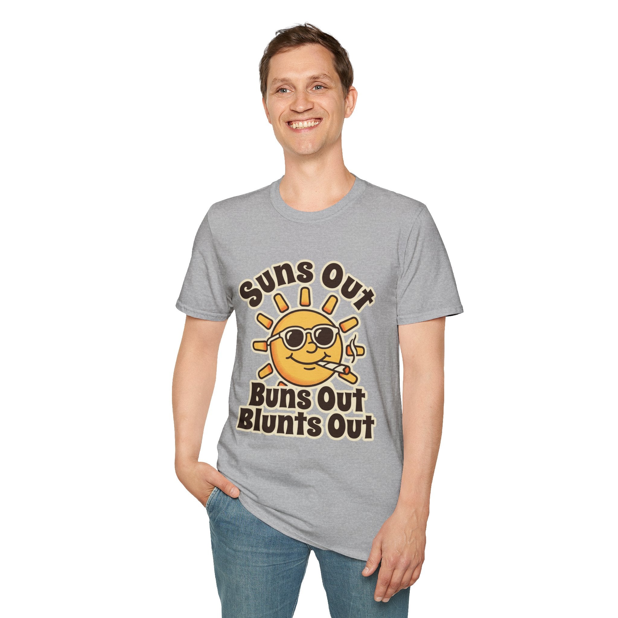Suns Out Buns Out Blunts Out Retro Summer Tee