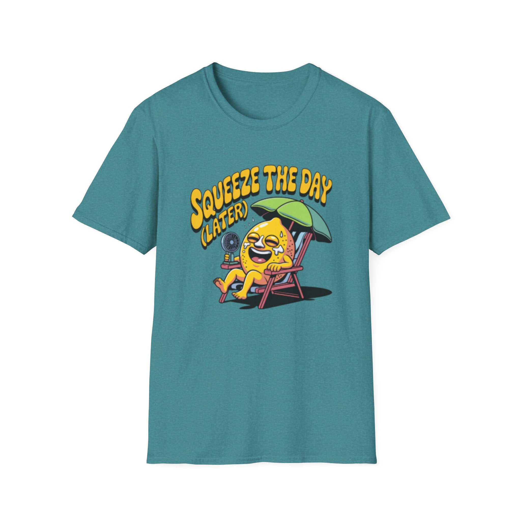 Squeeze the Day Lemon Graphic T-Shirt | Cute Citrus Illustration