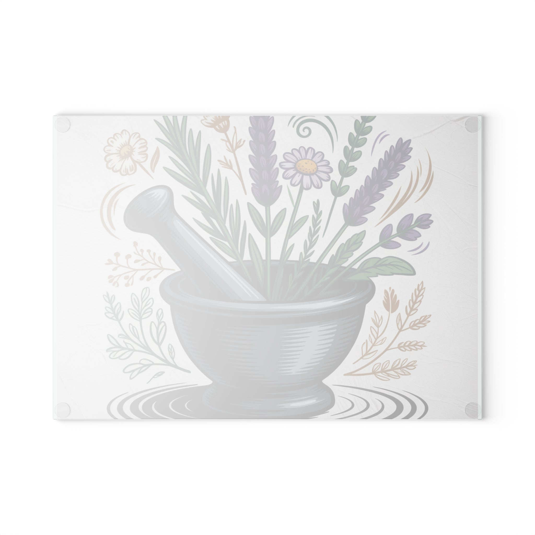 Pharmacist Gift Glass Cutting Board Pharmacy Tech Apothecary Mortar Pestle Art