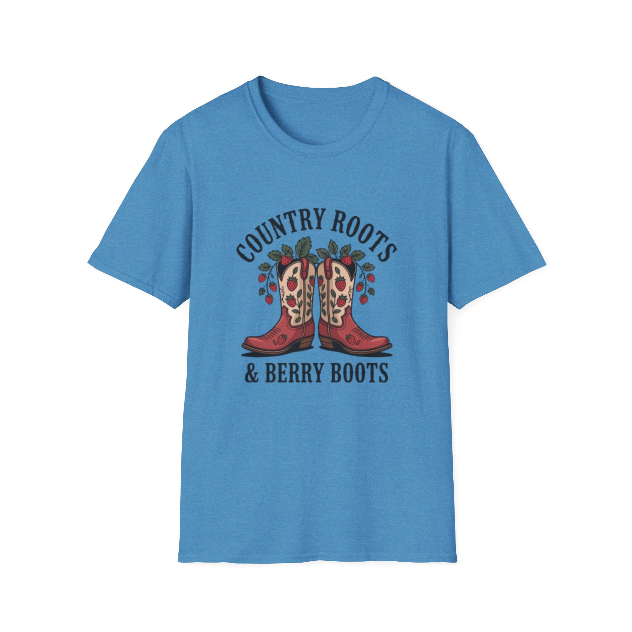 Country Roots Cowboy Boots T-Shirt | Berry Boots Graphic