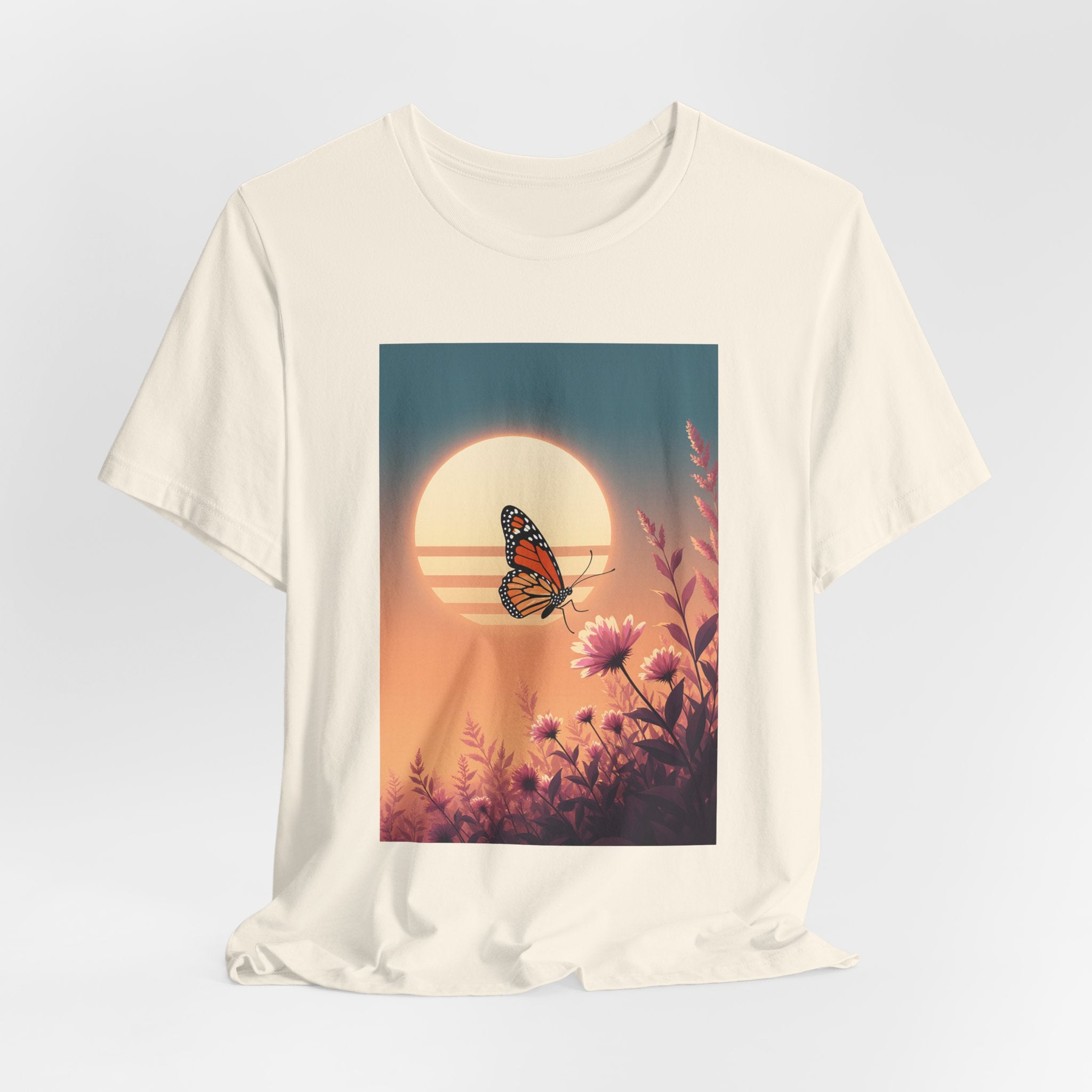 Monarch Butterfly Moon Sunset Graphic Tee