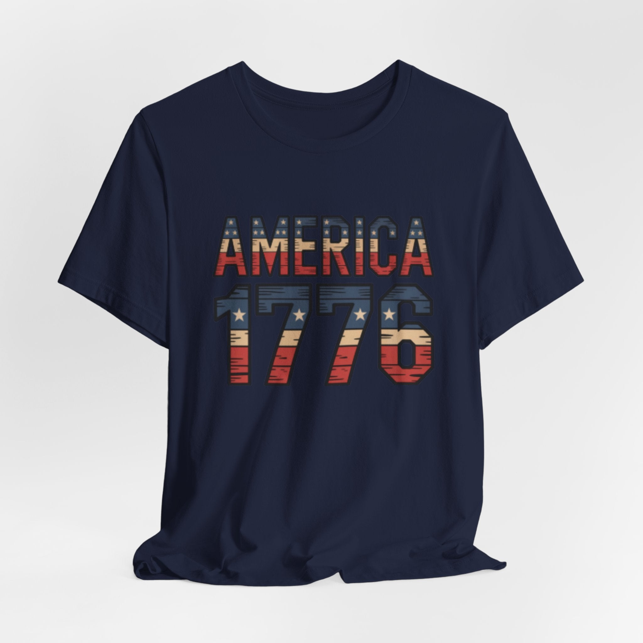 America 1776 Vintage Patriotic Flag Tee