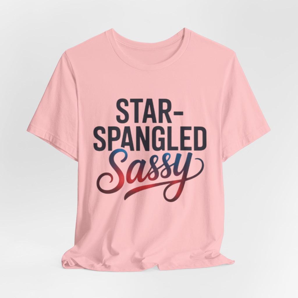Star-Spangled and Sassy Rainbow Print Patriotic Tee