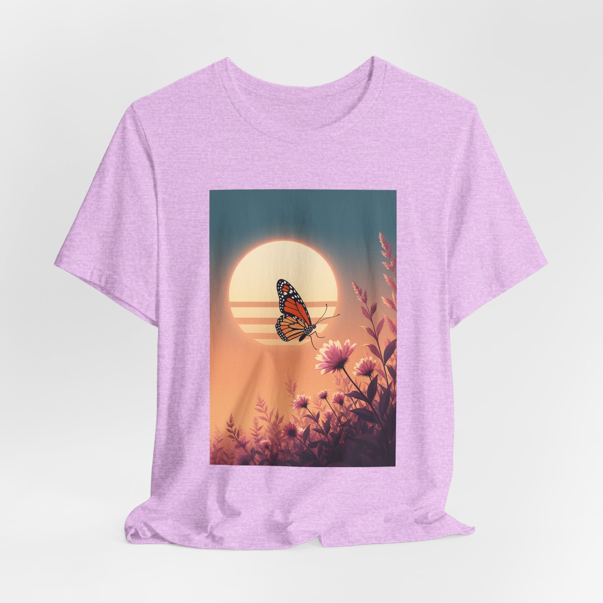 Monarch Butterfly Moon Sunset Graphic Tee