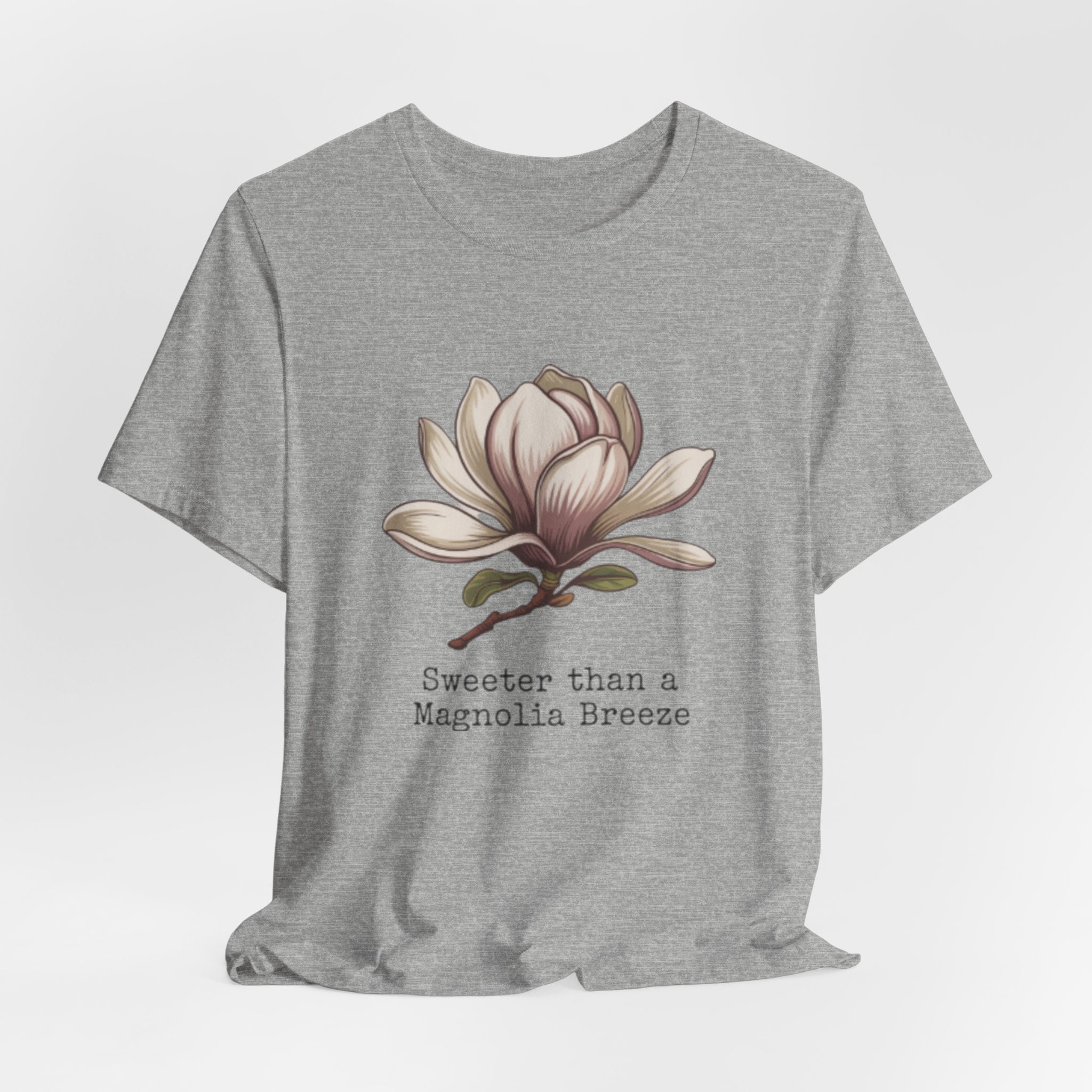 Magnolia Breeze Tee - "Sweeter Than a Magnolia Breeze" Floral Graphic T-Shirt