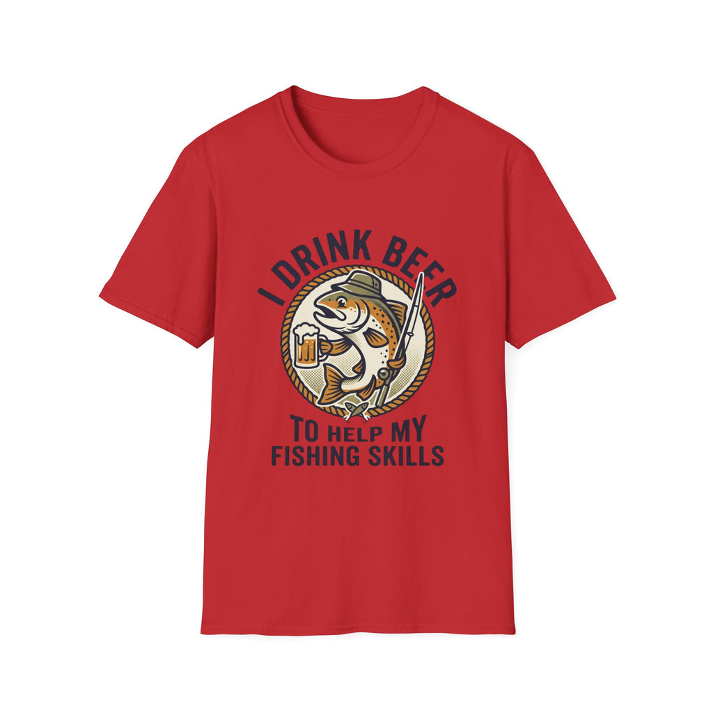 I Drink Beer to Help My Fishing Skills Graphic Tee