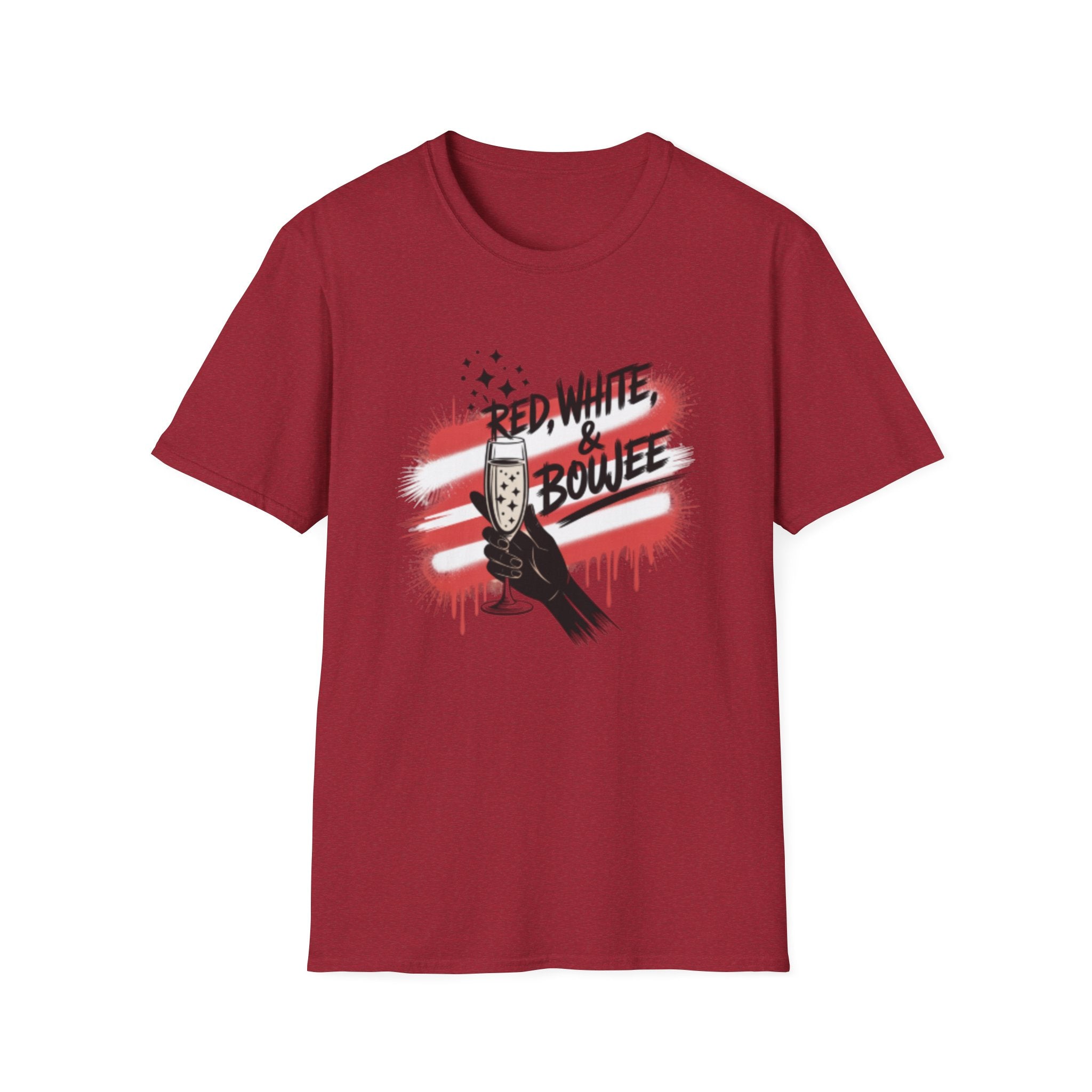 Red, White & Boujee T-Shirt | Patriotic Sparkle Champagne Graphic