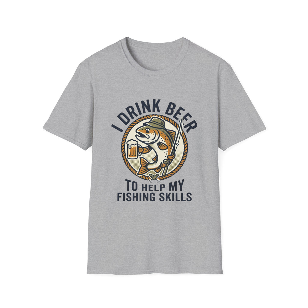 I Drink Beer to Help My Fishing Skills Graphic Tee