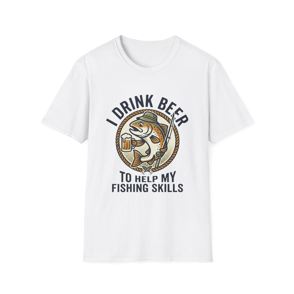 I Drink Beer to Help My Fishing Skills Graphic Tee