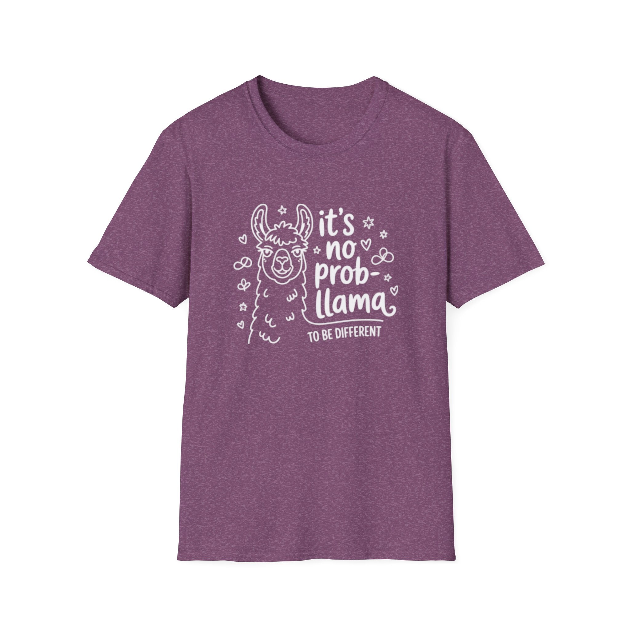 No Prob-llama Autism T-Shirt | Plain Crewneck Tee