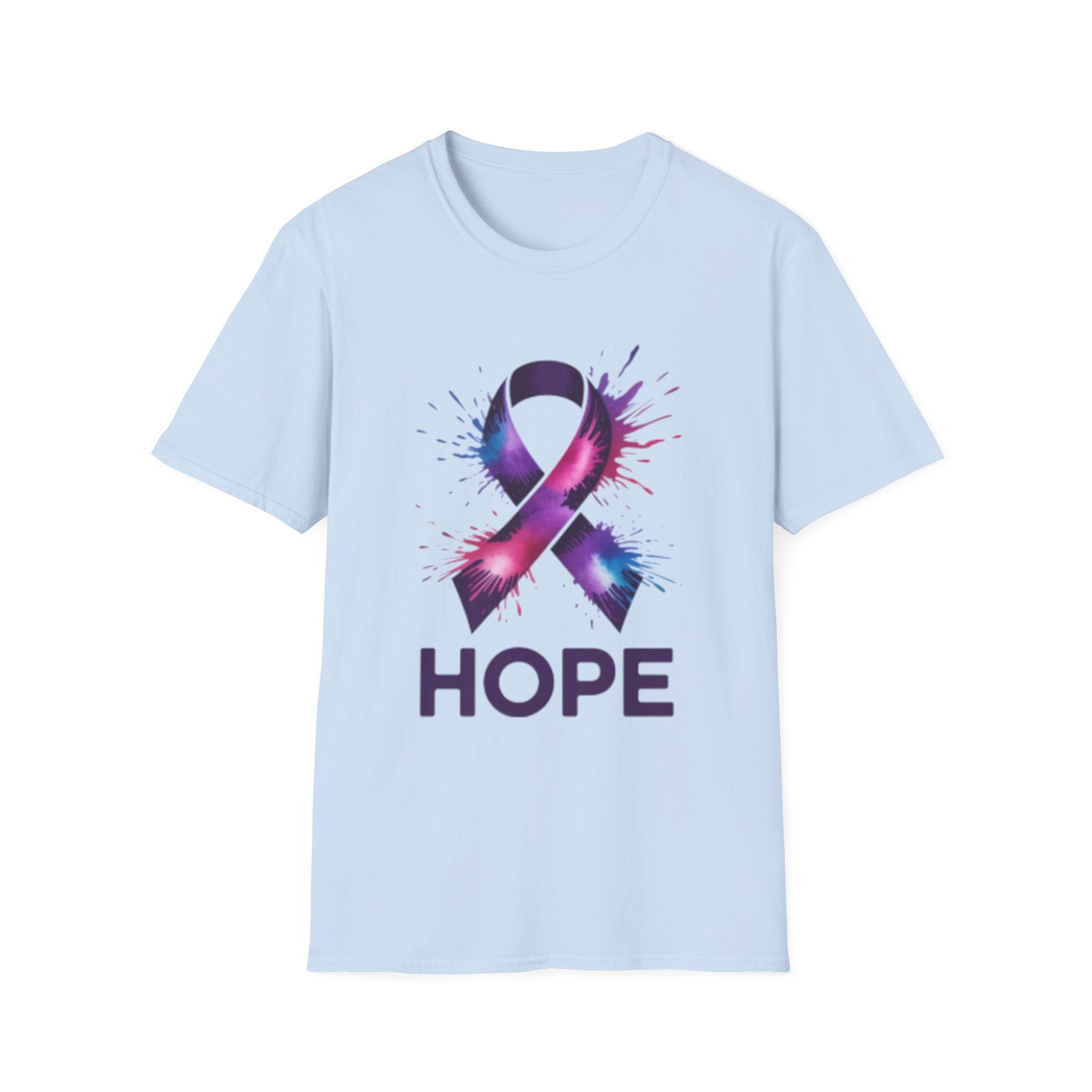 Awareness Ribbon 'Hope' T-Shirt — Purple & Pink Cancer Support Tee