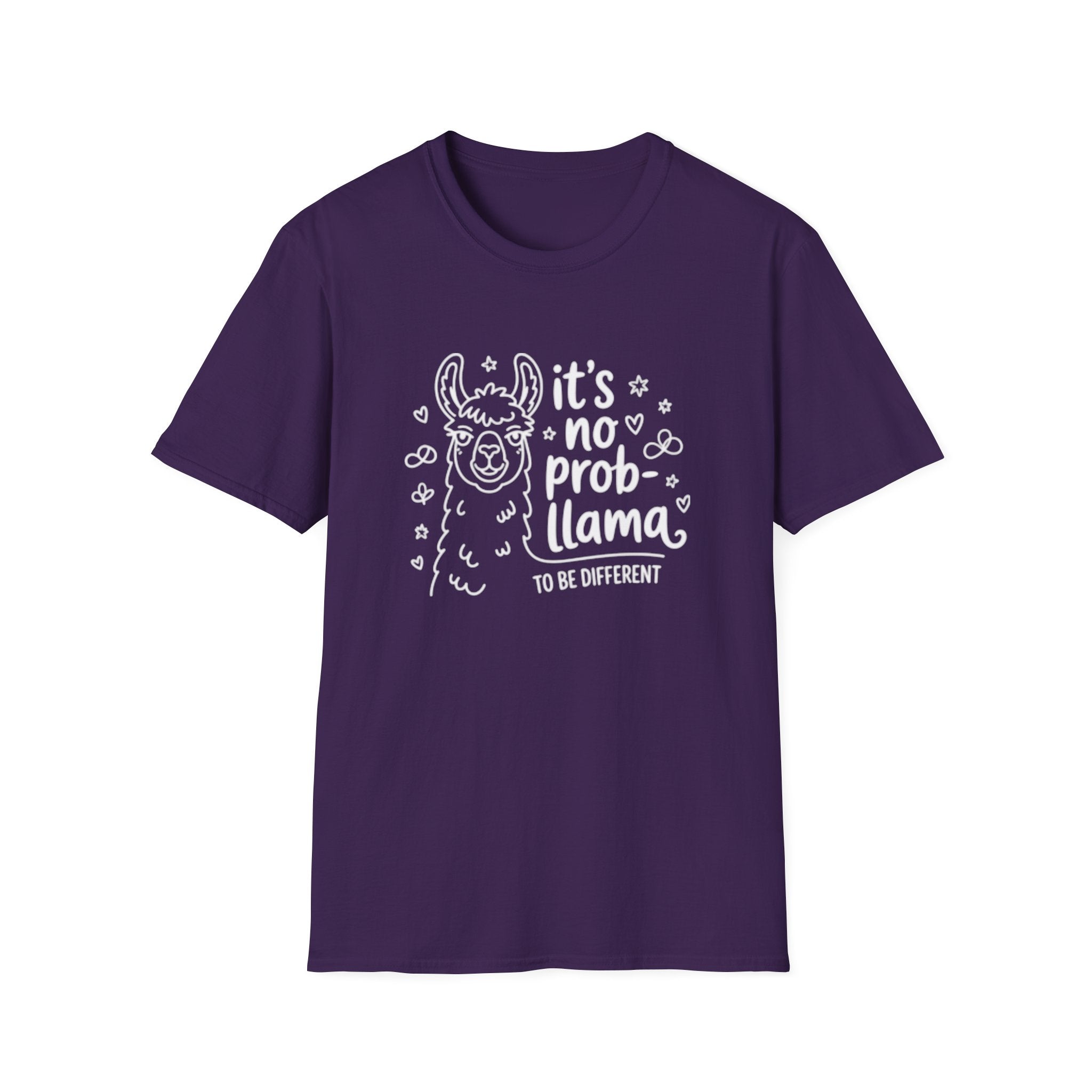 No Prob-llama Autism T-Shirt | Plain Crewneck Tee