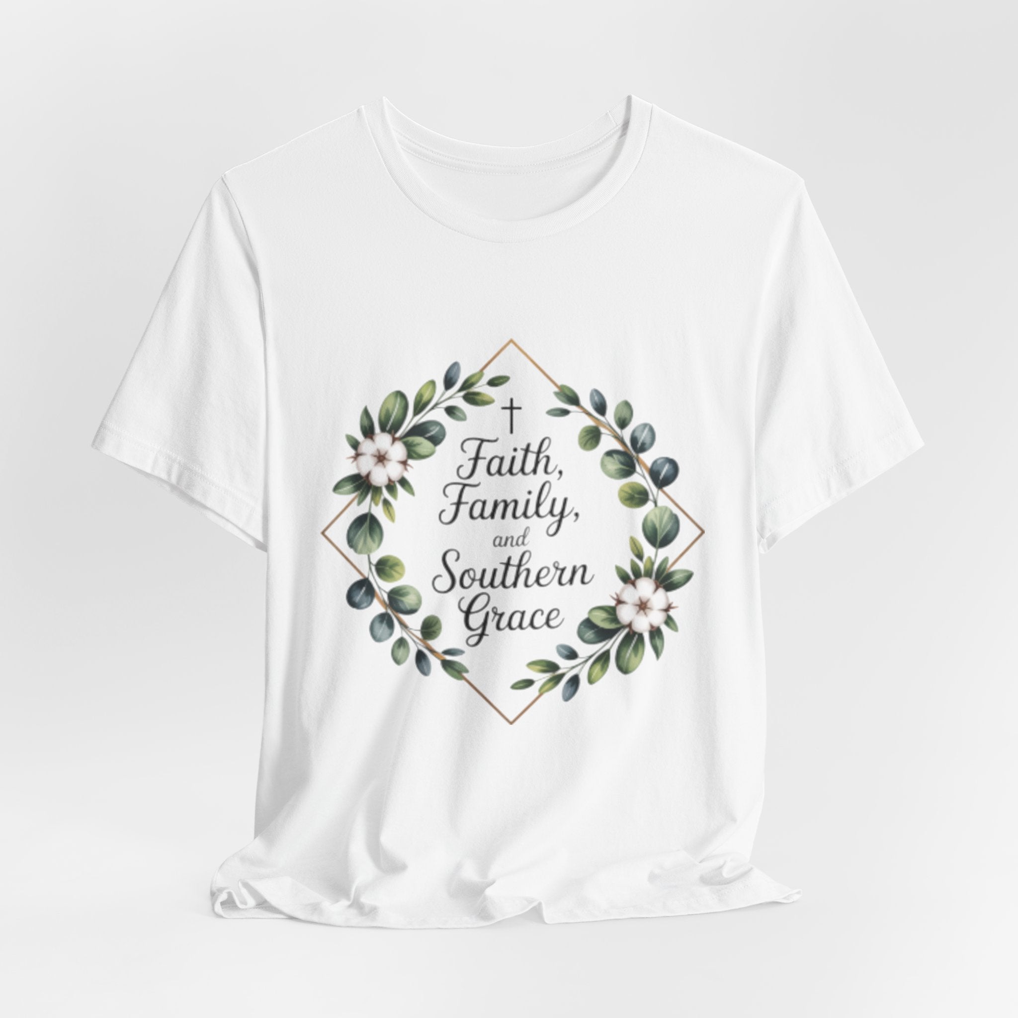 Faith Family and Southern Grace Floral Tee