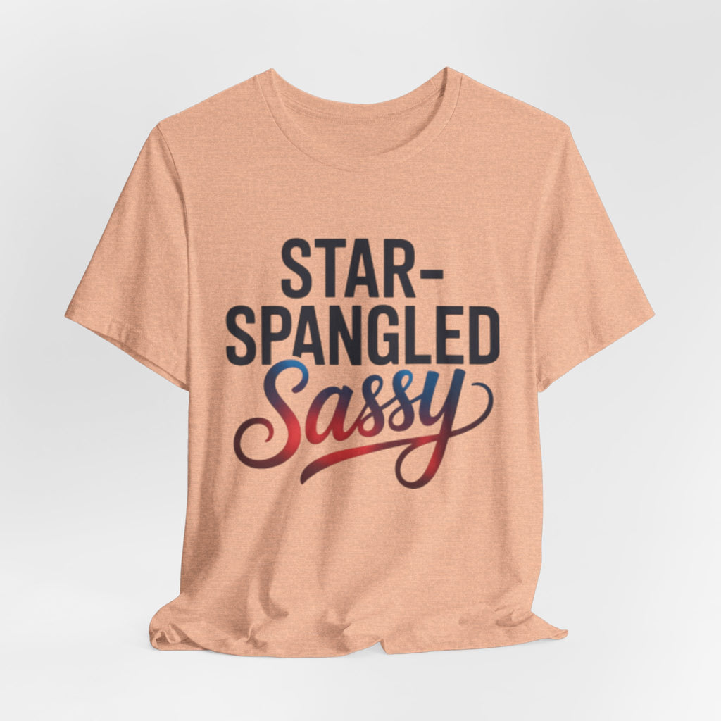 Star-Spangled and Sassy Rainbow Print Patriotic Tee