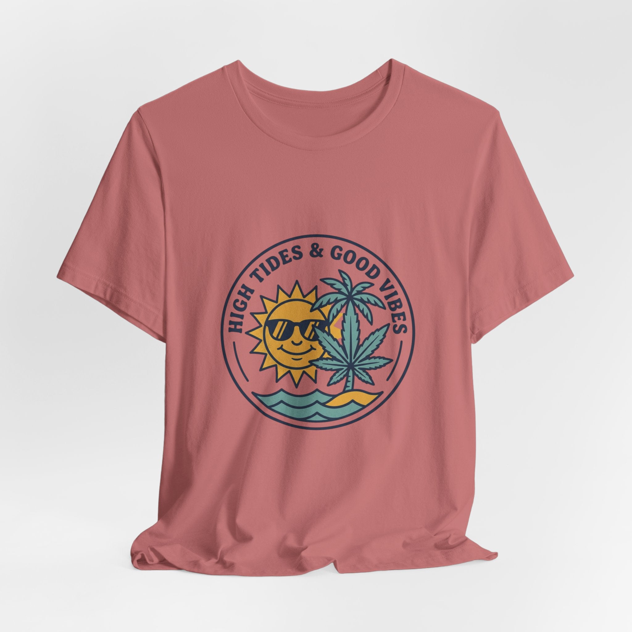 High Tides & Good Vibes Sun Palm Wave Tee