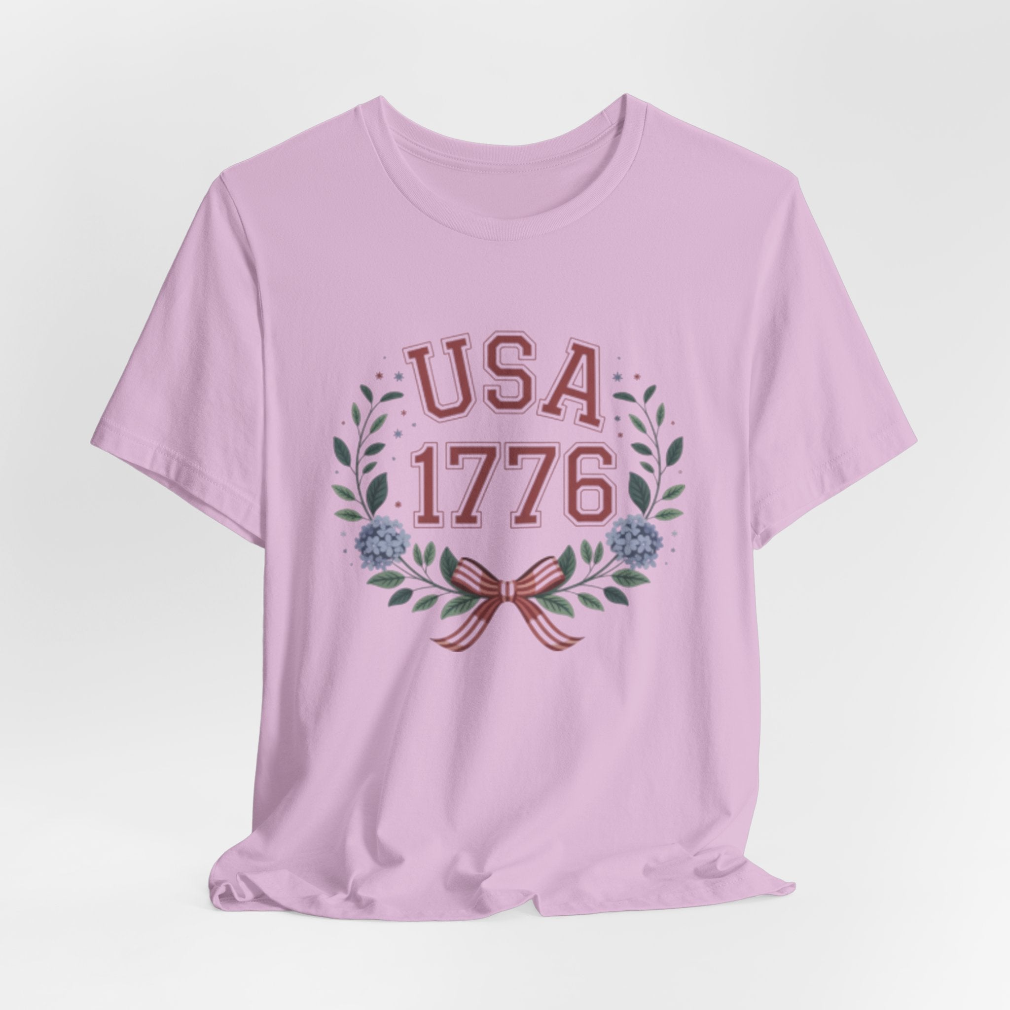 USA 1776 Laurel Wreath Fourth of July Tee | Patriotic Independence Day Shirt