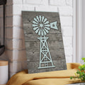 Windmill Rustic Farm Barn Wood Glass Cutting Board | Floral Kitchen Decor