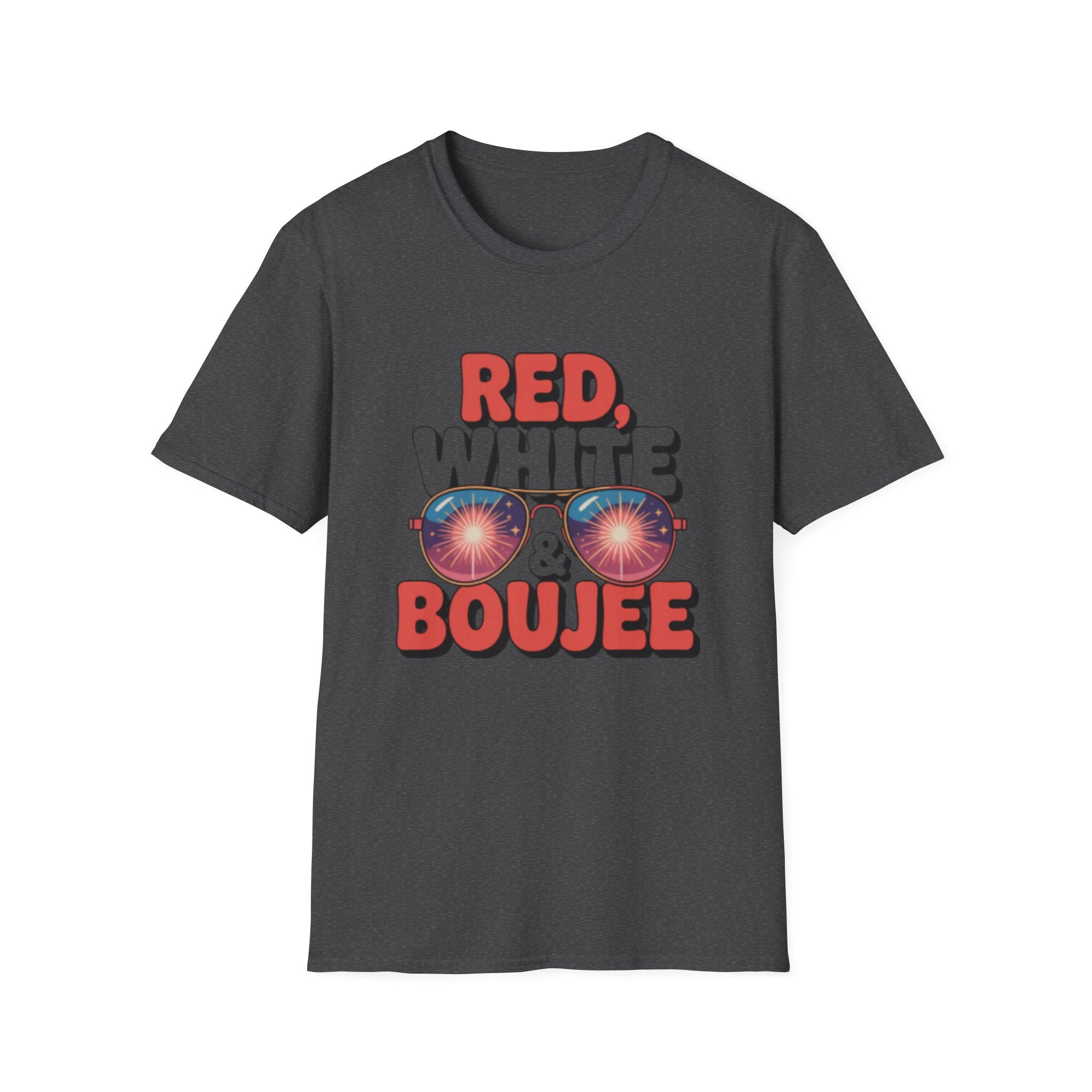 Red White Boujee T-Shirt | Patriotic Sunglasses Design