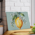 Lemon Branch Glass Cutting Board | Citrus Kitchen Decor