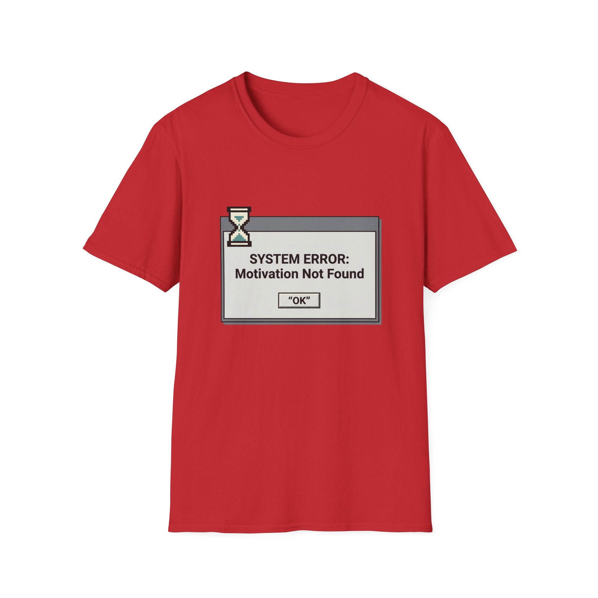 System Error Motivation Not Found Retro Computer Tee