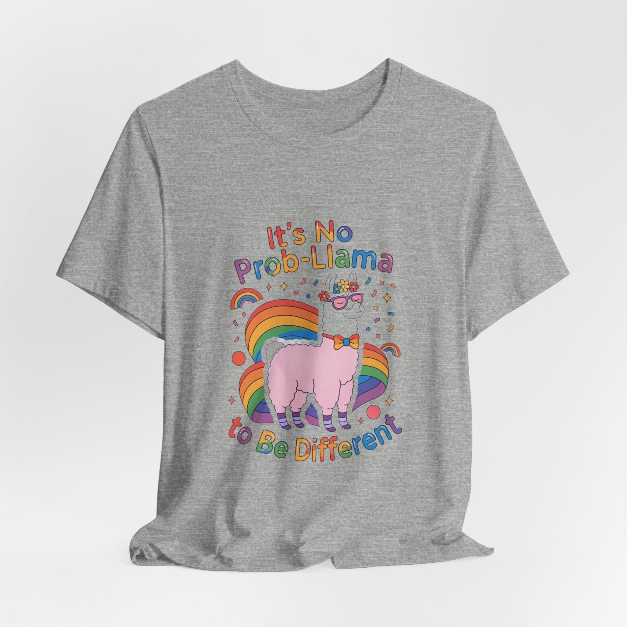 It's No Prob-Llama Rainbow Llama Graphic Tee