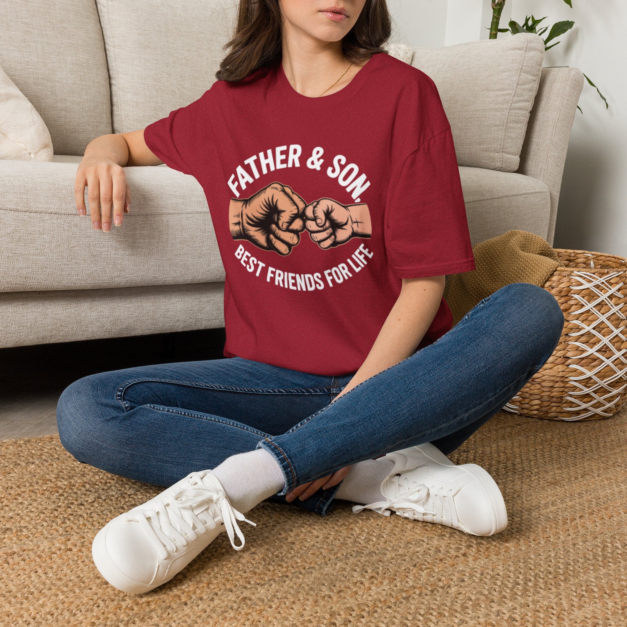 Fist Bump Father Son T-Shirt — Matching Parent & Child Fist-Bump Tee