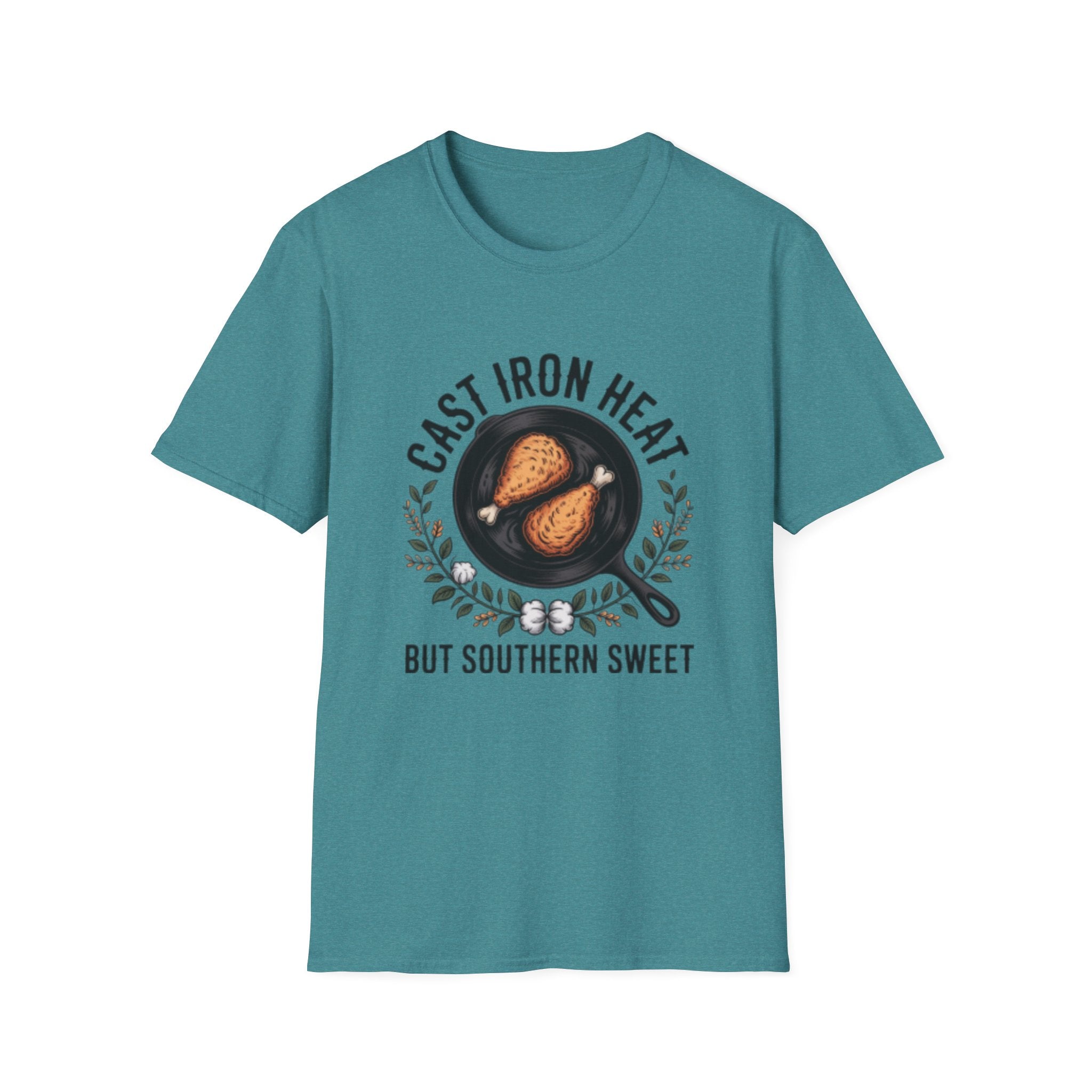 Cast Iron Heat skillet fried chicken T-Shirt | Southern cooking tee