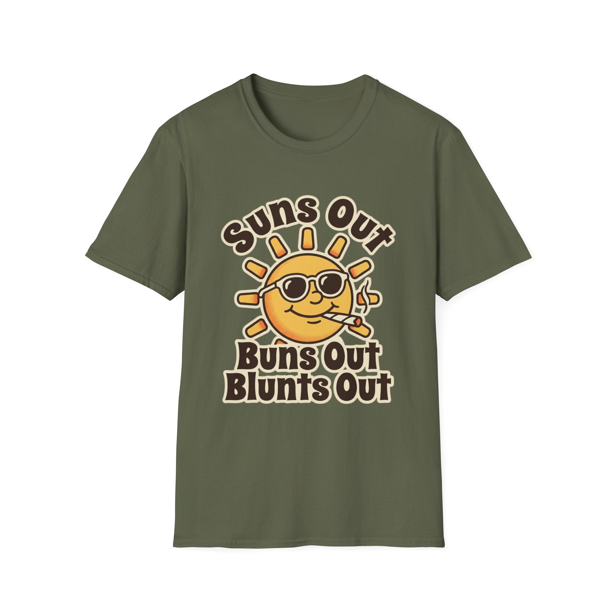 Suns Out Buns Out Blunts Out Retro Summer Tee