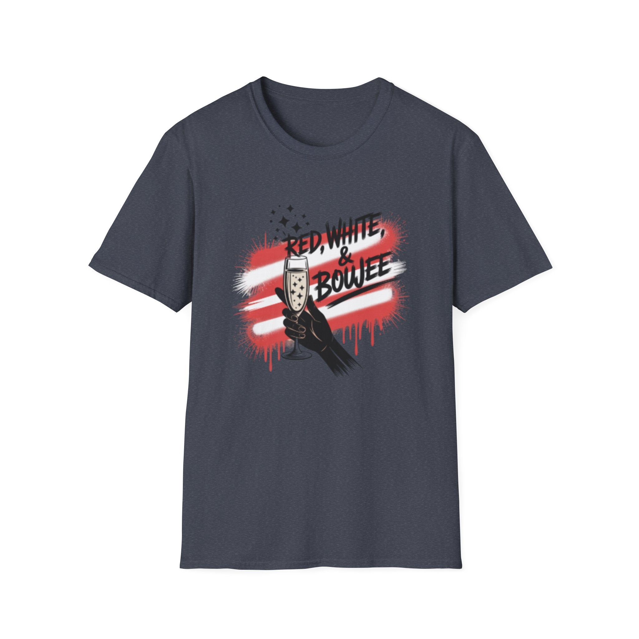 Red, White & Boujee T-Shirt | Patriotic Sparkle Champagne Graphic